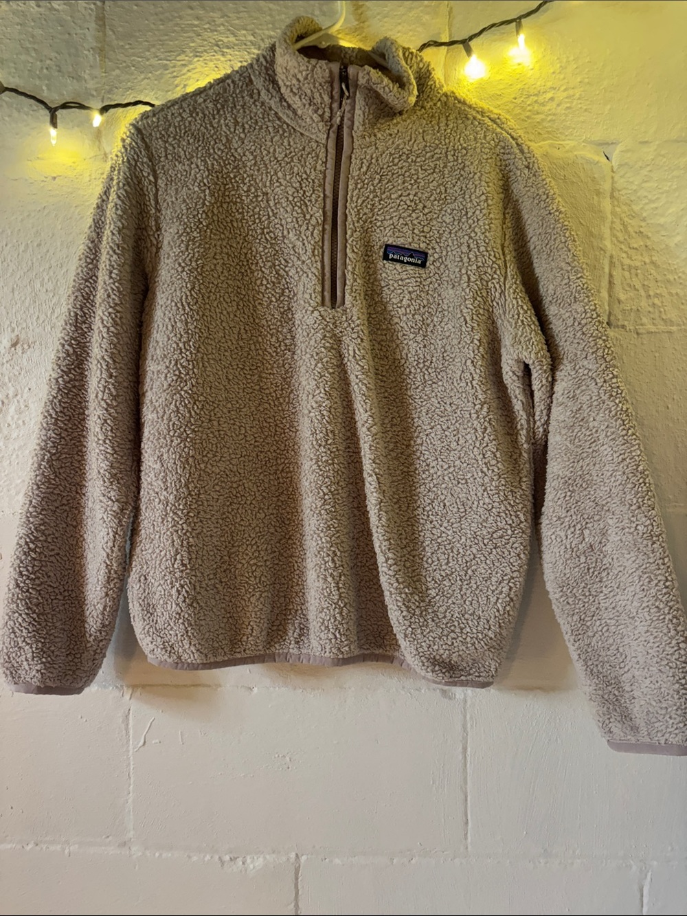 Patagonia Women’s Sherpa Quarter-Zip Pullover - Tan